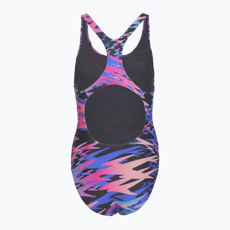 Детски цял бански костюм Speedo Hyperboom Print Medalist anthracite 2