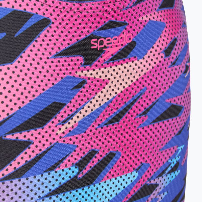 Детски цял бански костюм Speedo Hyperboom Print Medalist anthracite 3