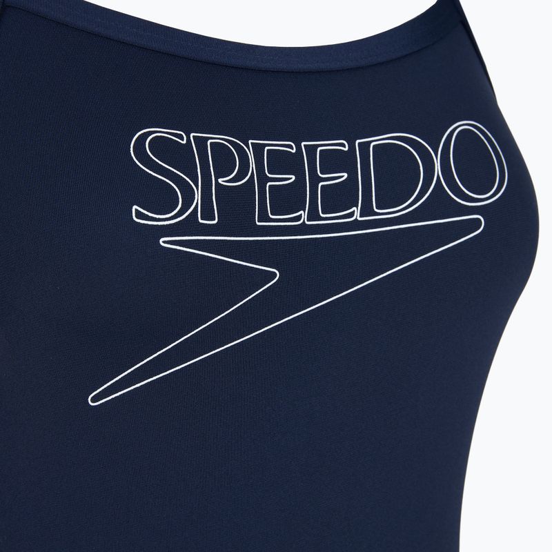 Детски цял бански костюм Speedo Endurance+ Logo Thinstrap peacoat 3