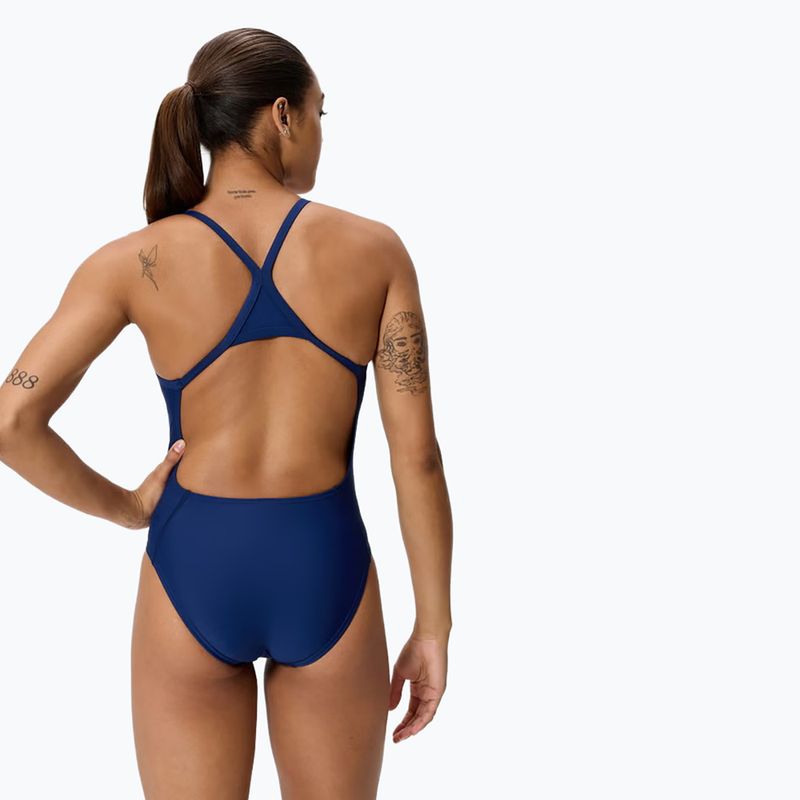 Дамски цял бански костюм Speedo Solid EnduraSoft Turnback team navy 2