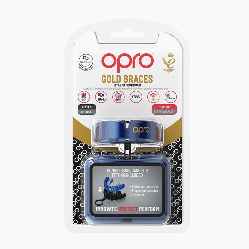 Opro Gold Braces протектор за челюст син 2