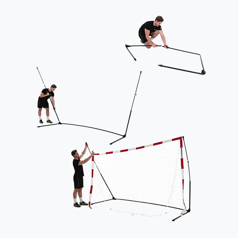 QuickPlay Хандбална врата 300 x 200 cm бяла/червена 3