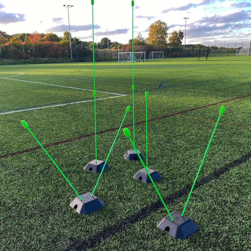 QuickPlay Agility Poles 10 тренировъчни пръта зелени 3