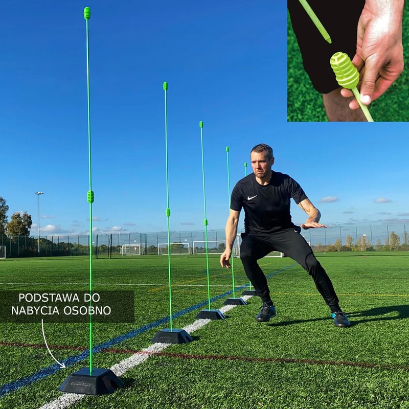 QuickPlay Agility Poles 10 тренировъчни пръта зелени 6