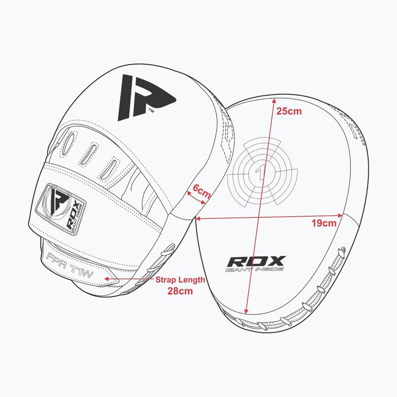 RDX Focus Pad T1 бели/черни дискове за тренировка 7