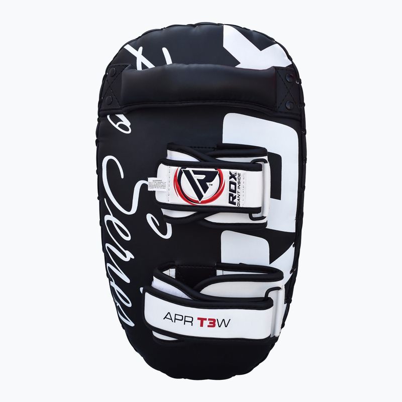 RDX T3 Muay Thai Training Shield Kick Pads бяло/черно 3