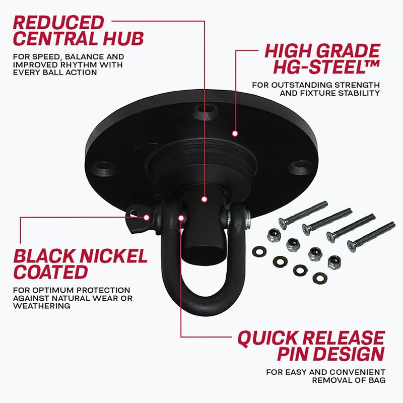 Монтаж за таван за RDX Iron Swivel Обикновена боксова чанта черна SWI-R1B 6