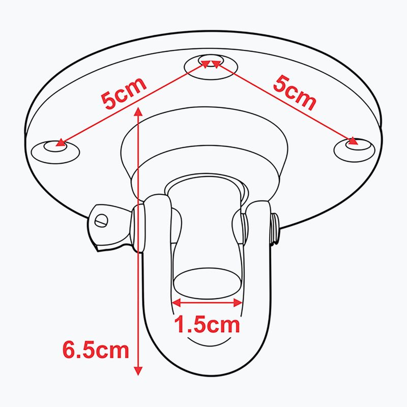 Монтаж за таван за RDX Iron Swivel Обикновена боксова чанта черна SWI-R1B 5