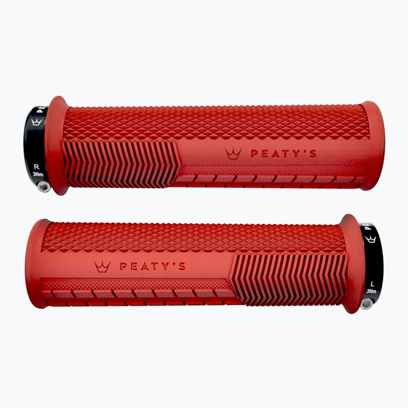 Monarch Knurl Thick червени дръжки за кормило на Peaty's