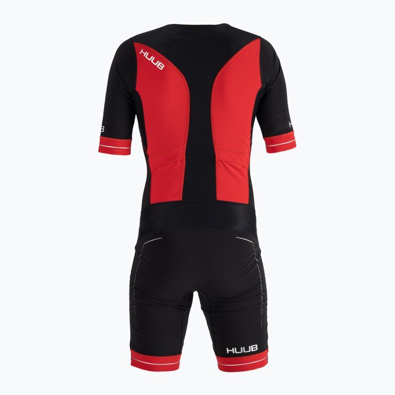 Мъжки костюм HUUB Race Long Course Tri Suit black/red 2