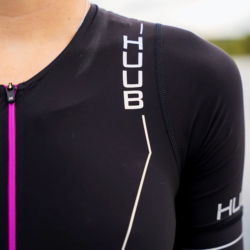 Дамски костюм за триатлон HUUB Aura Long Course Tri Suit black/purple 10