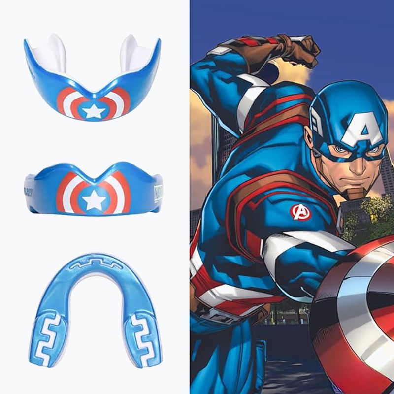 Детски протектор за челюст SAFEJAWZ Marvel Captain America blue 2