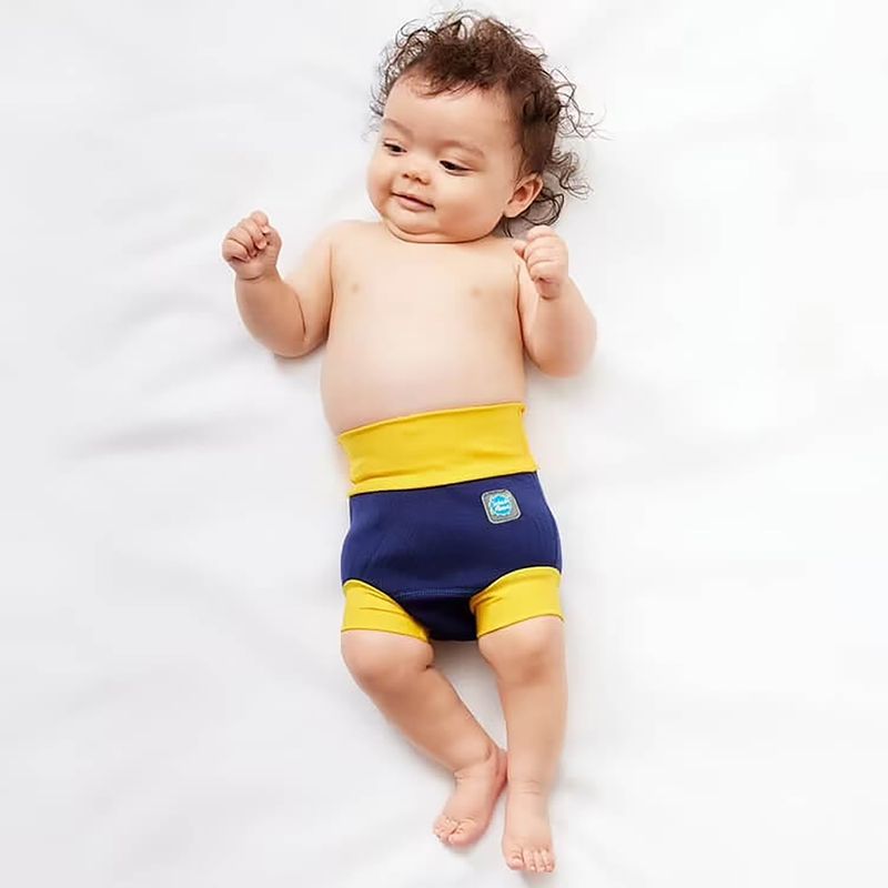 Бебешки памперс за плуване Splash About Happy Nappy navy / yellow 3