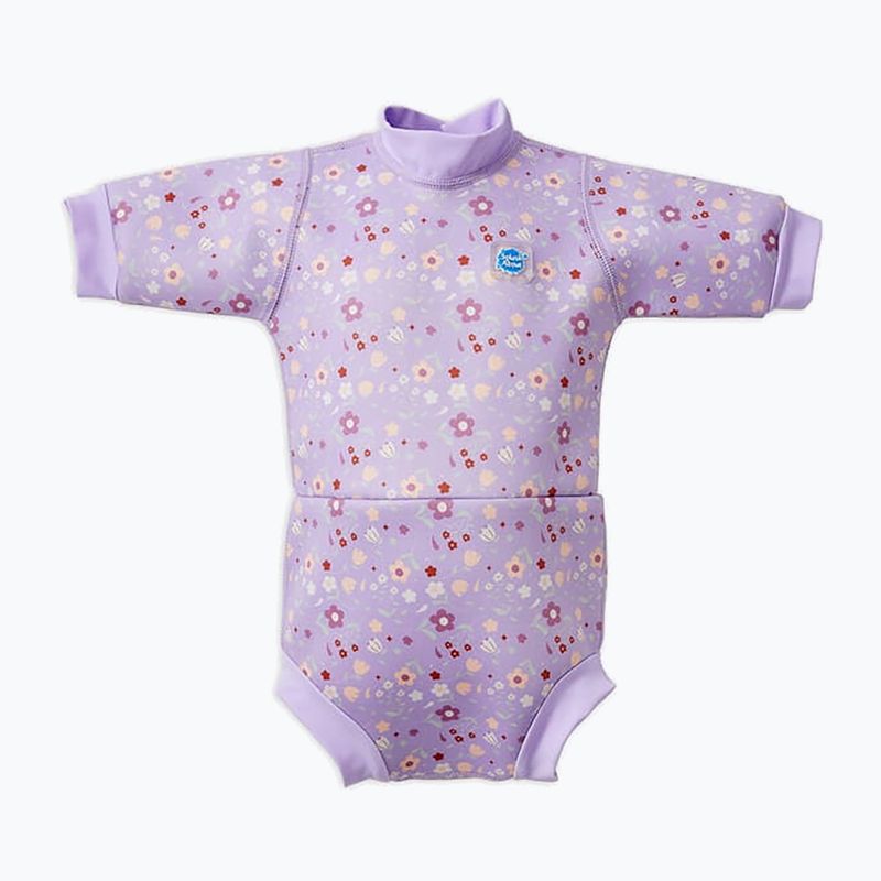 Детски неопренов костюм за плуване Splash About Happy Nappy lilac spring