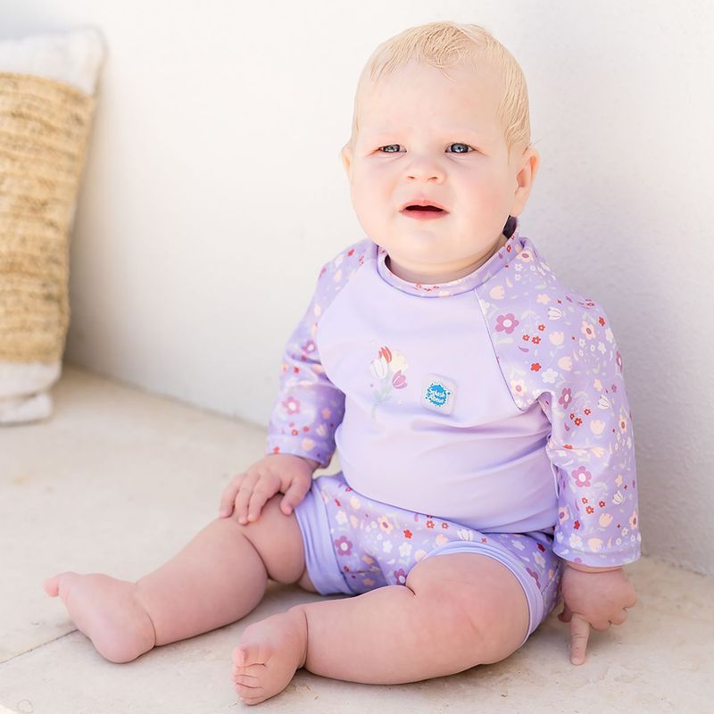 Бебешки гащеризон UPF 50+ Splash About Happy Nappy lilac sprnig 2