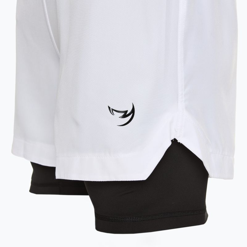 Мъжки шорти за тренировка FUMETSU Origins Dual Layer white 3
