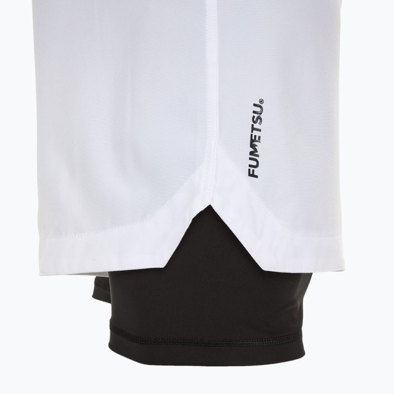 Мъжки шорти за тренировка FUMETSU Origins Dual Layer white 4