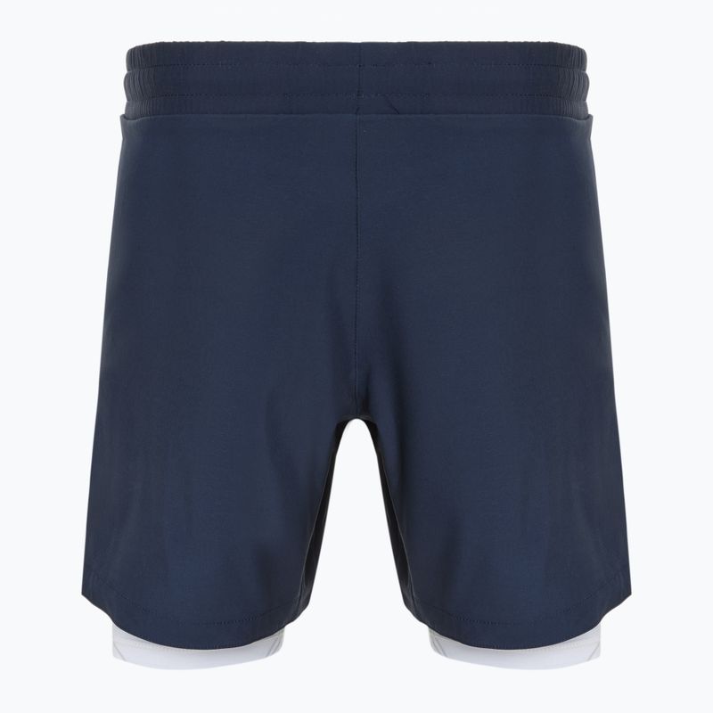 Мъжки шорти за тренировка FUMETSU Icon Dual Layer Training navy/ white 2