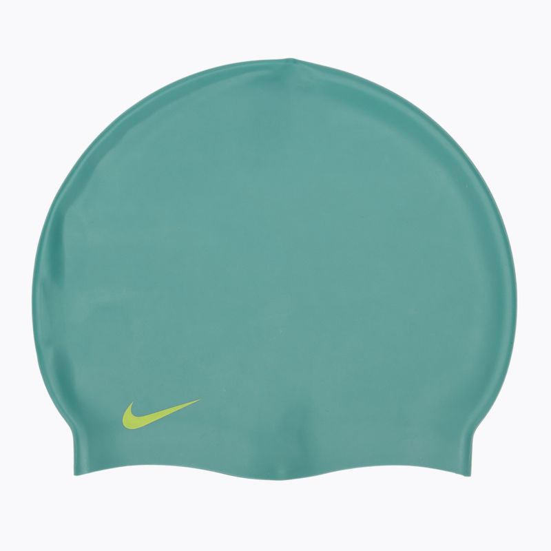 Nike Твърда силиконова зелена бездна шапка за плуване