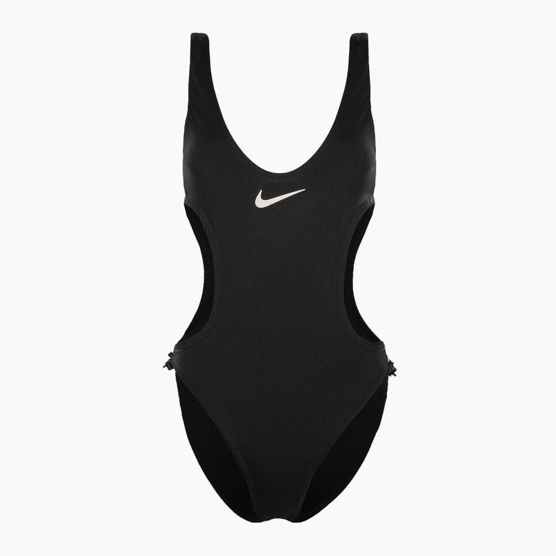 Дамски бански костюм от една част Nike Wild в черно и бяло NESSD255-001