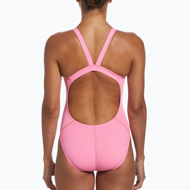 Дамски бански костюм от една част Nike Hydrastrong Solid Fastback, розов NESSA001-660 5