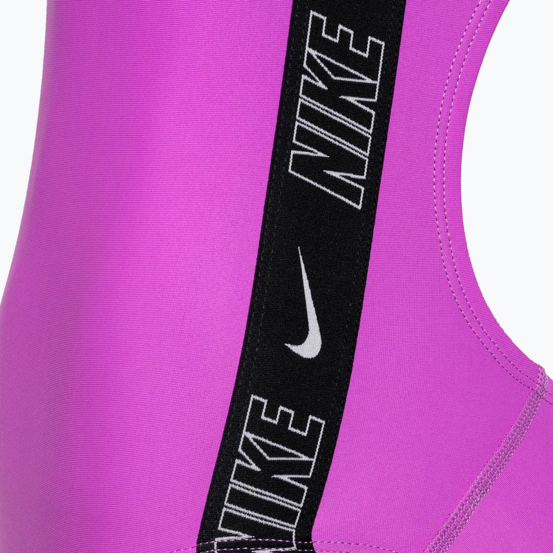 Дамски бански костюм от една част Nike Logo Tape Fastback fuchsia dream 4