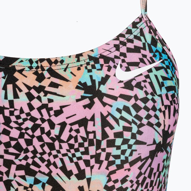 Дамски бански костюм от една част Nike Hydrastrong Multi Print pink bloom 3