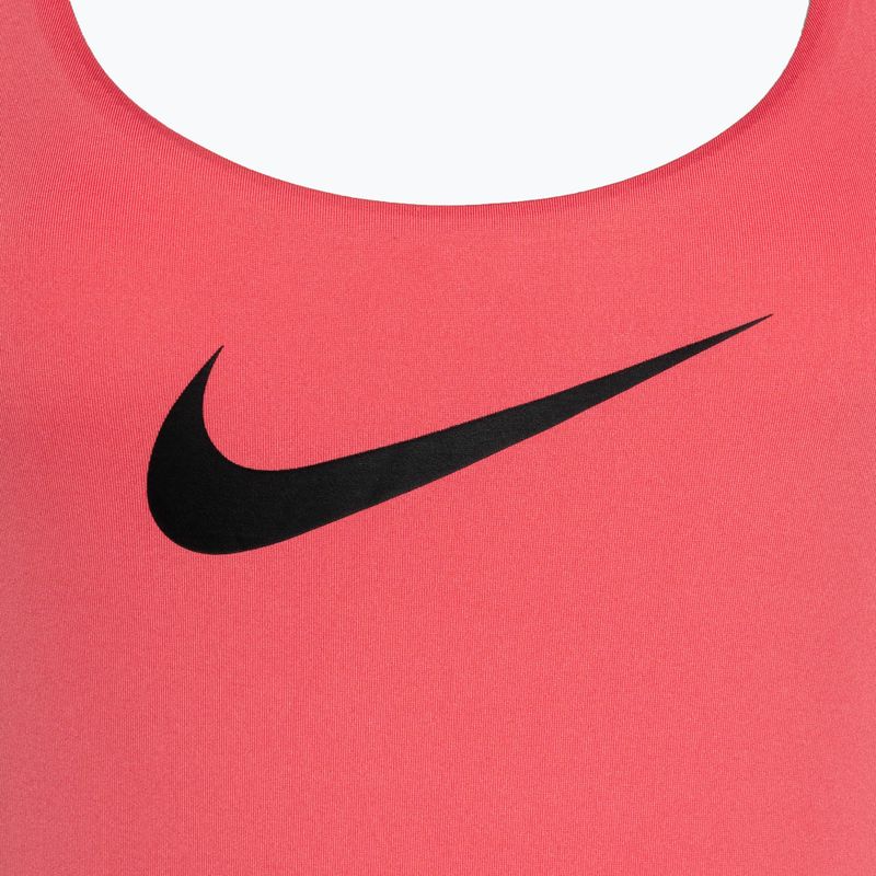 Дамски бански костюм от една част Nike Logo Tape sea coral 3