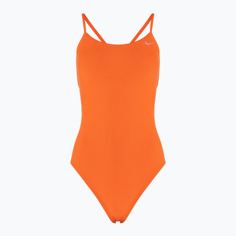 Дамски бански от една част Nike Lace Up Tie Back total orange