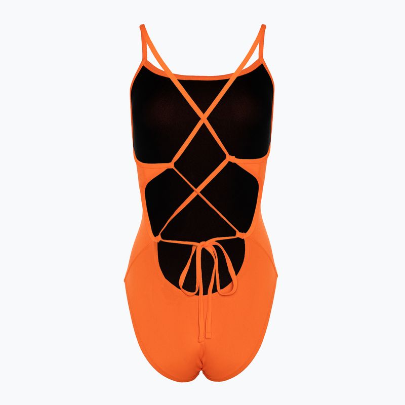 Дамски бански от една част Nike Lace Up Tie Back total orange 2