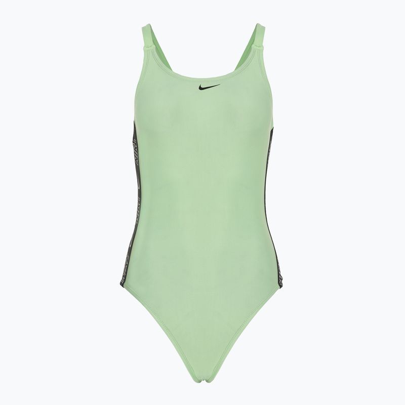 Дамски бански от една част Nike Logo Tape Fastback vapor green