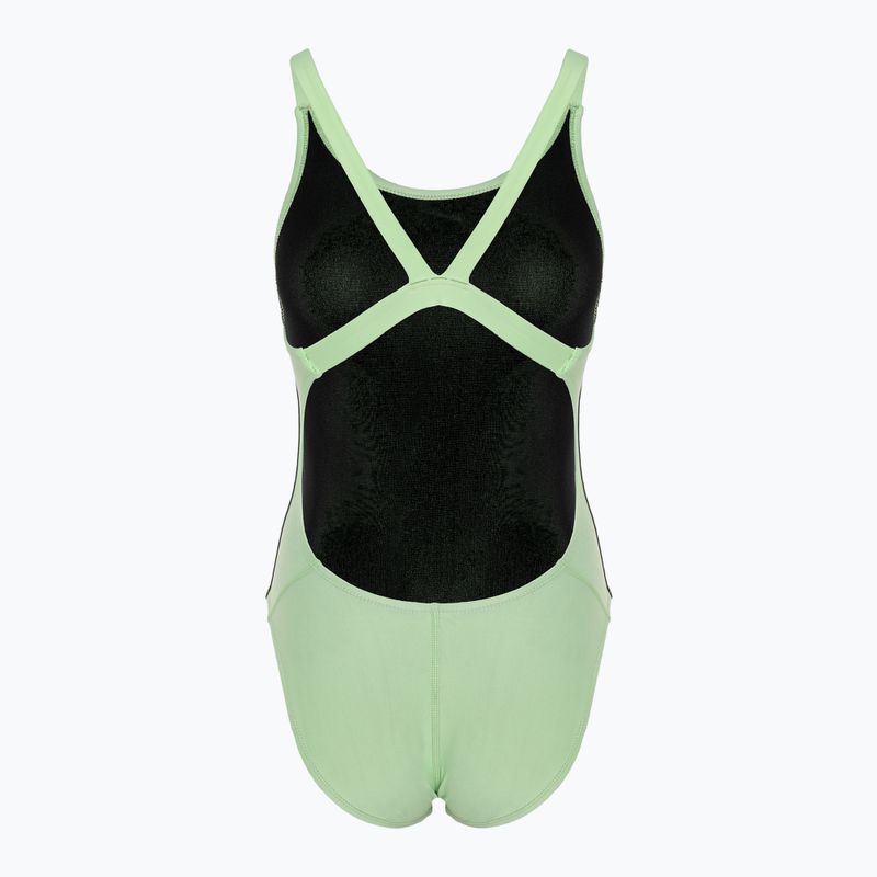 Дамски бански от една част Nike Logo Tape Fastback vapor green 2