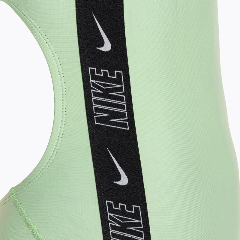Дамски бански от една част Nike Logo Tape Fastback vapor green 4