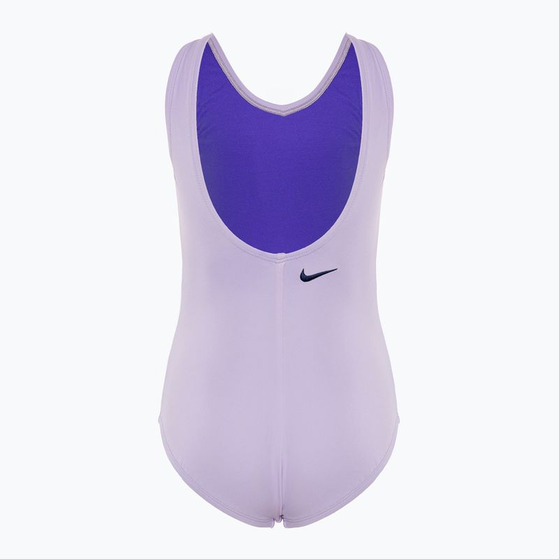 Детски бански от една част Nike Multi Logo U-Back lilac bloom 2