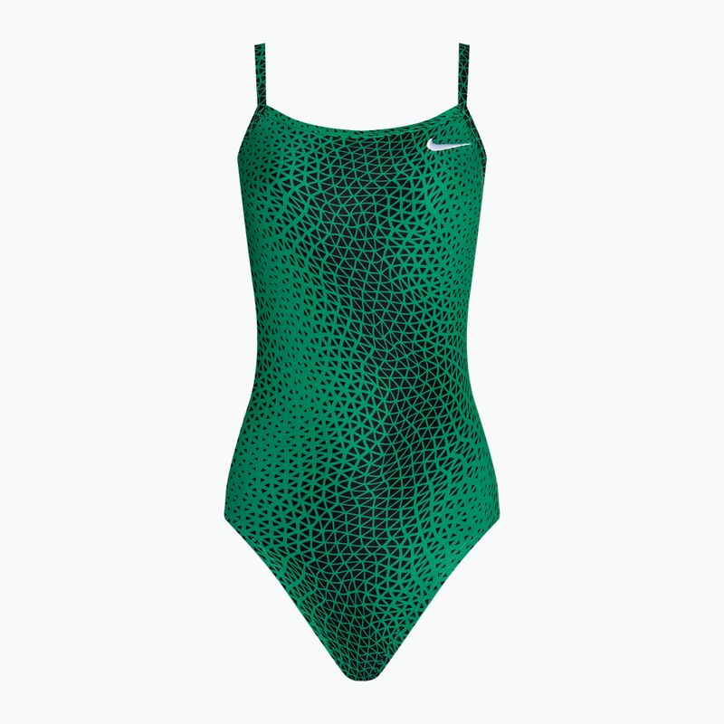 Дамски бански от една част Nike Hydrastrong Delta Racerback court green