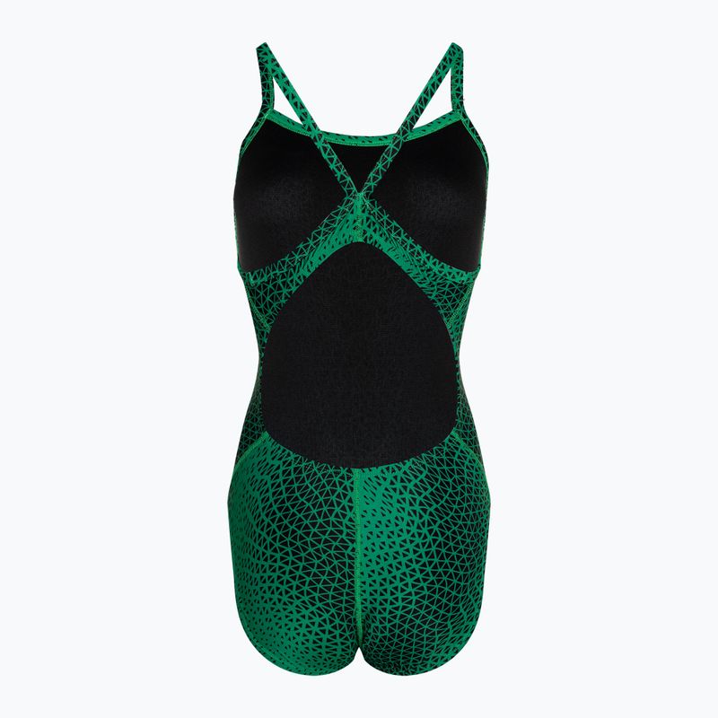 Дамски бански от една част Nike Hydrastrong Delta Racerback court green 2