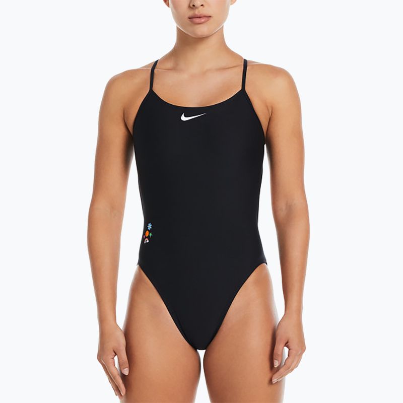 Дамски бански костюм от една част Nike Hydrastrong Adjustable Crossback black 7