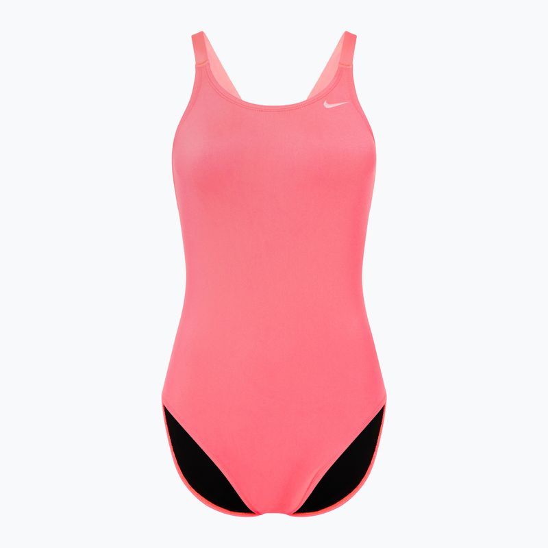 Дамски бански костюм от една част Nike Hydrastrong Solid Fastback hot punch
