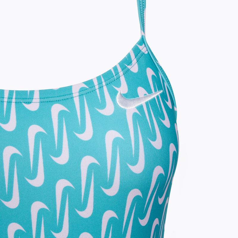 Дамски бански костюм от една част Nike Hydrastrong Multi Print Cutout blue 3