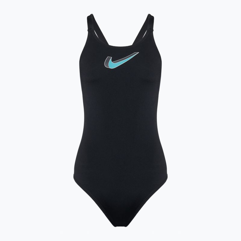Дамски бански костюм от една част Nike Hydrastrong 3D Swoosh Fastback black