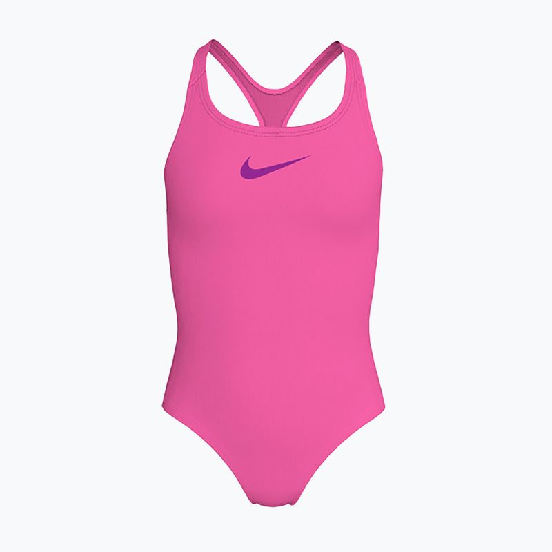 Детски бански от една част Nike Essential Racerback hyber pink