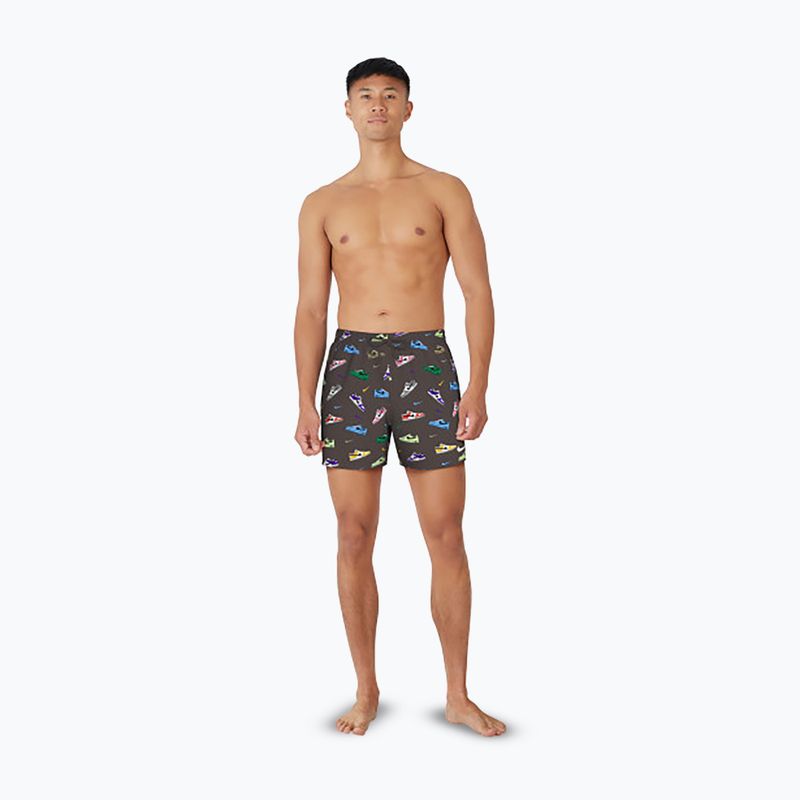 Мъжки къси панталони за плуване Nike Multi Print 5" Volley в бароково кафяво 2