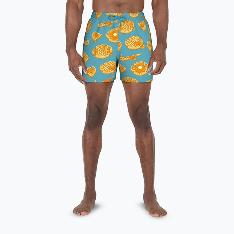 Мъжки къси панталони за плуване Nike Multi Print 5" Volley dusty cactus