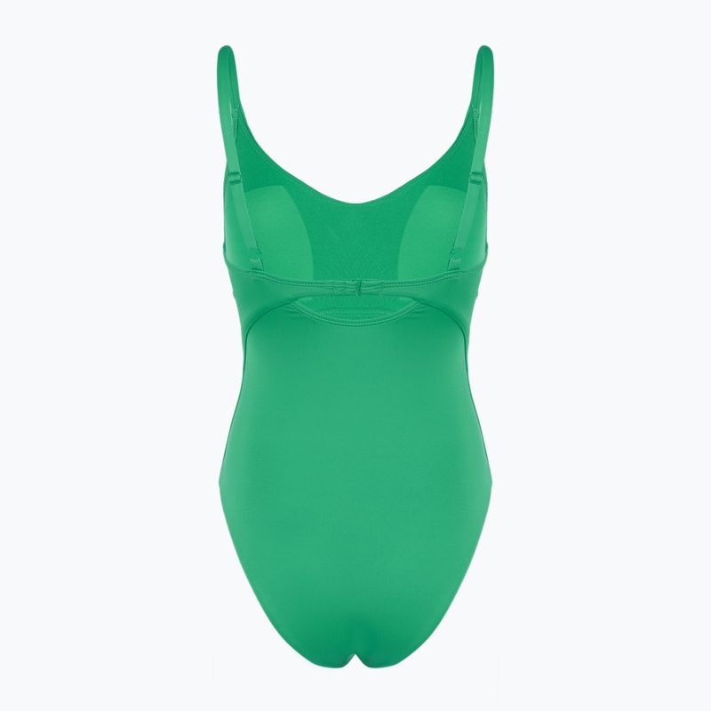 Дамски бански от една част Nike Essential V-Neck stadium green 2