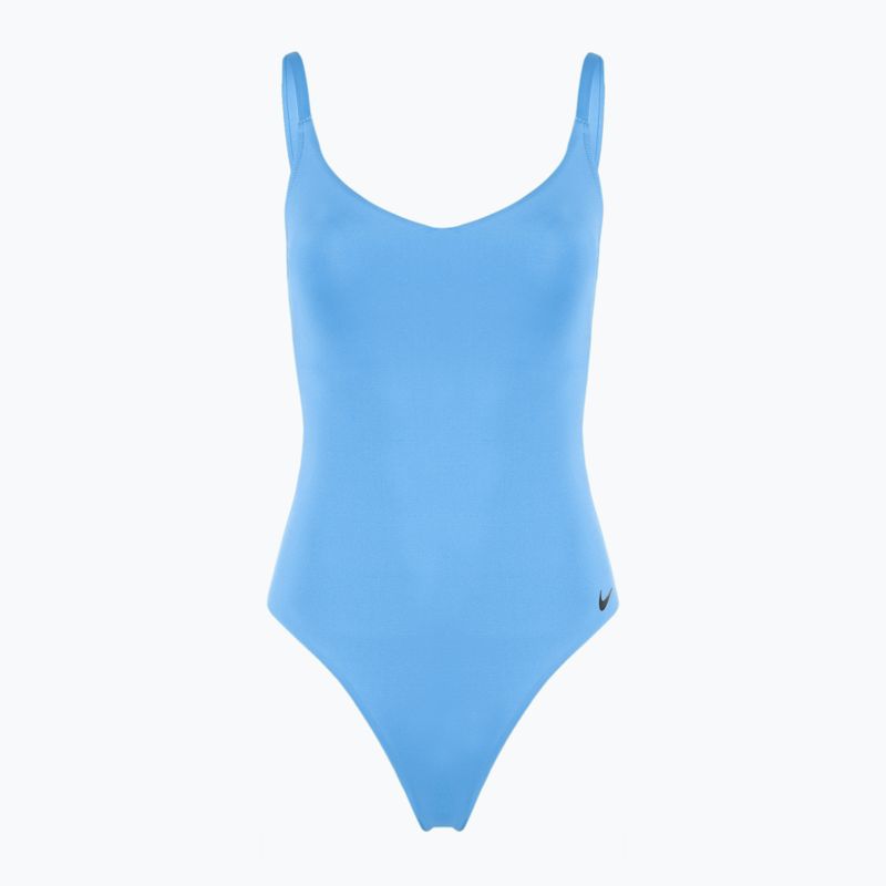 Дамски бански костюм от една част Nike Essential V-Neck university blue