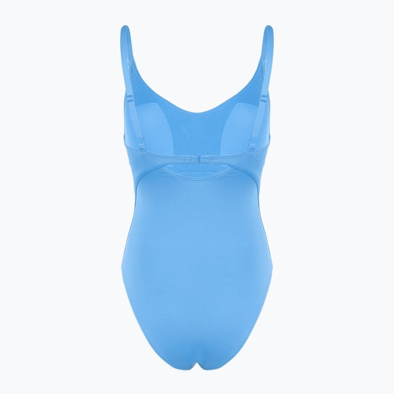 Дамски бански костюм от една част Nike Essential V-Neck university blue 2