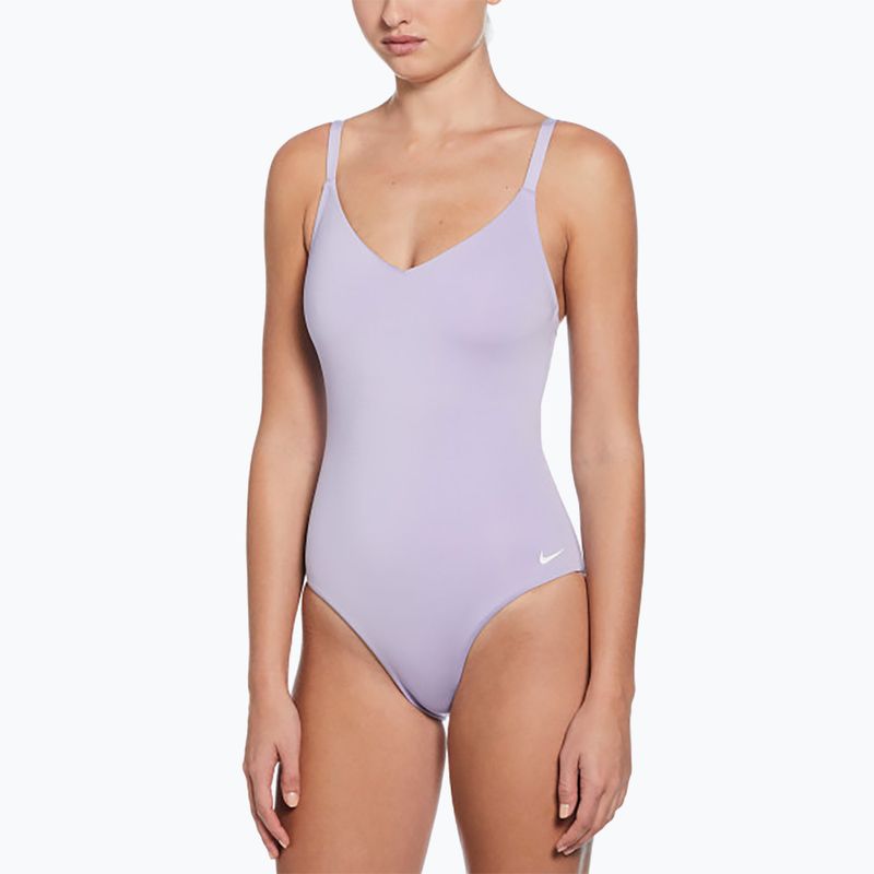 Дамски бански костюм от една част Nike Essential V-Neck hydrangeas