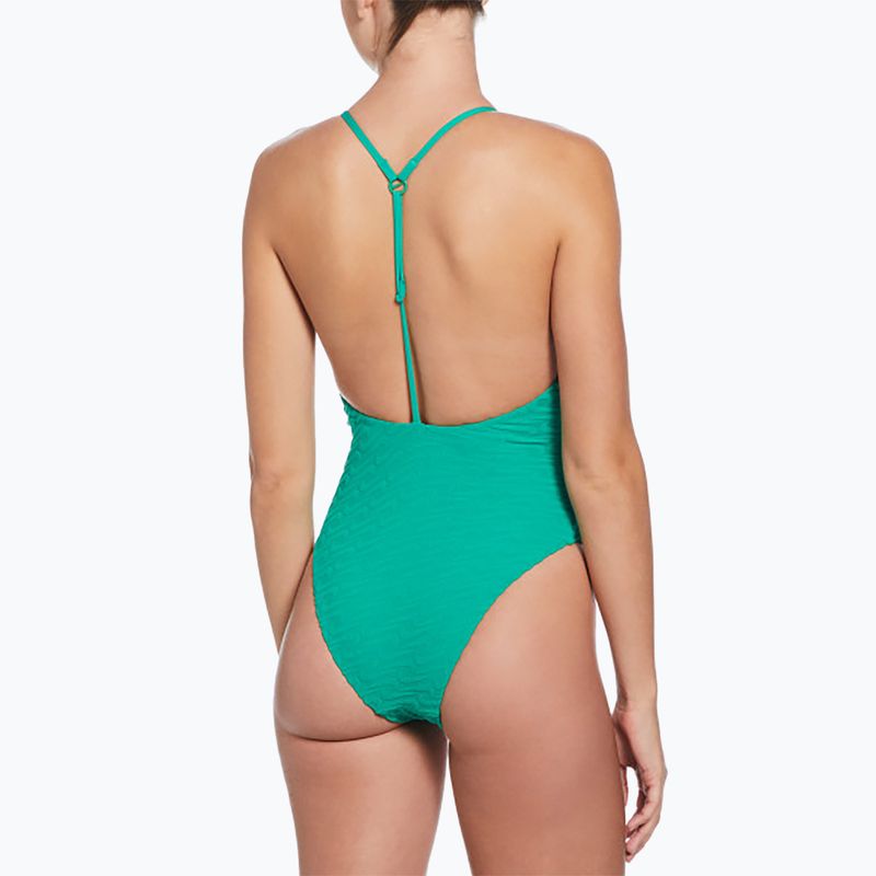 Дамски бански от една част Nike Swoosh Link Y-Back stadium green 3