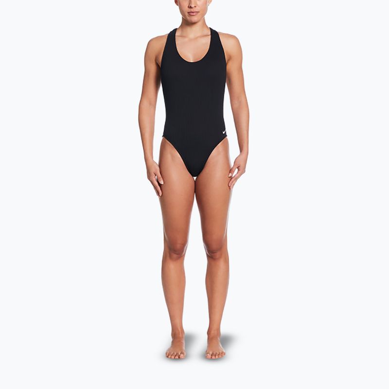 Nike Elevated Essential Crossback дамски бански от една част черен 2