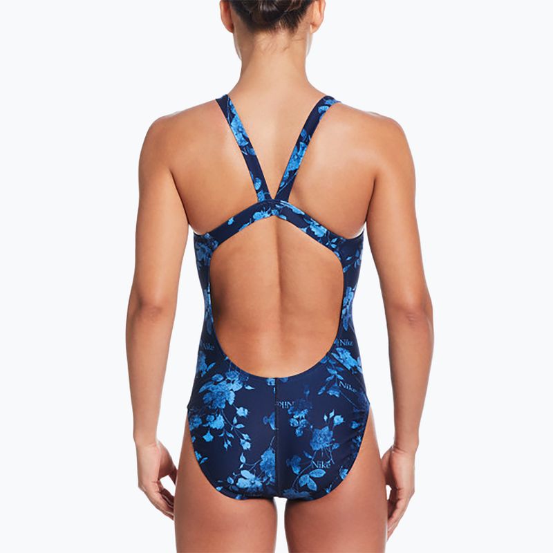 Дамски бански костюм от една част Nike Hydrastrong Fastback midnight navy 3